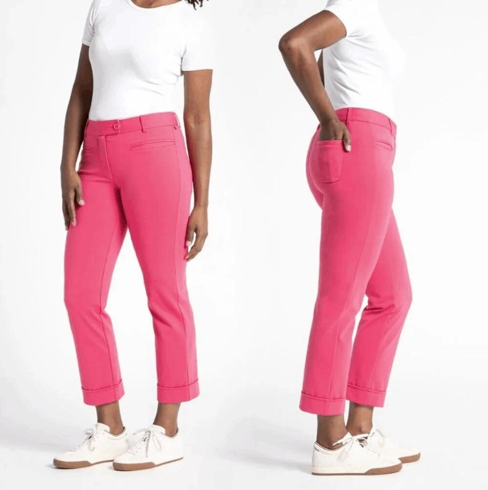 Betabrand Raspberry Beret Crop Lite Dress Pant Yoga Pants XSmall Short Petite
